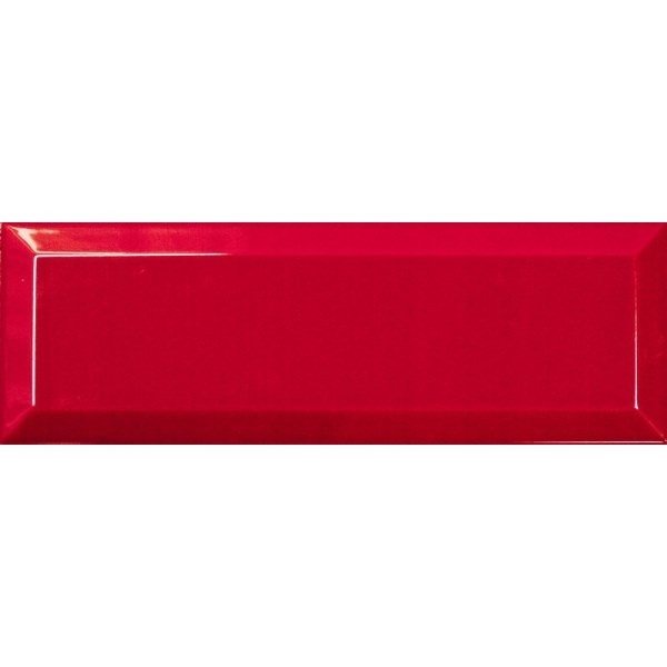 Плитка 10x30 Bisel Brillo Rojo из коллекции Bisel Brillo Monopole