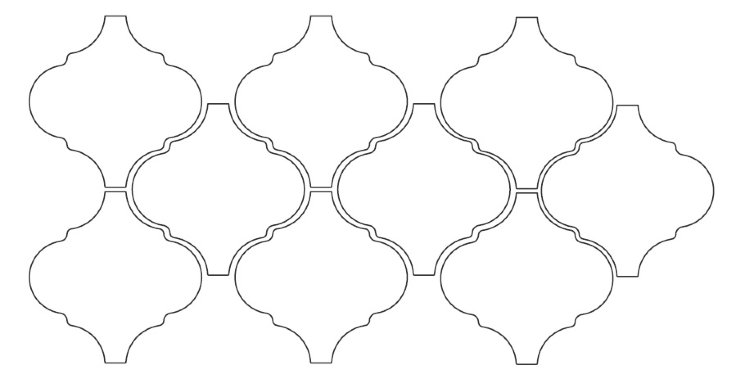 Мозаика 27x43 Scale Alhambra Mosaic White из коллекции Scale Equipe