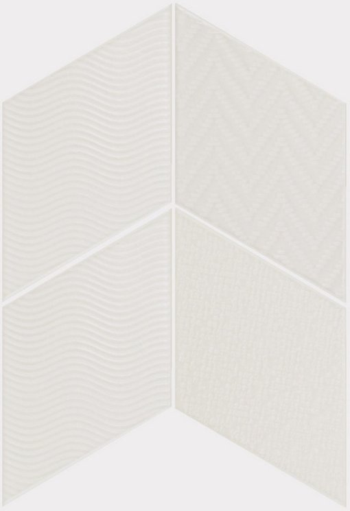 Плитка 14x24 Rhombus White из коллекции Rhombus Equipe