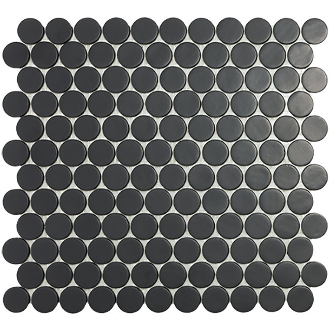 Мозаика 30,1x31,3 Matt Black Circle 6108C из коллекции Circle VIDREPUR