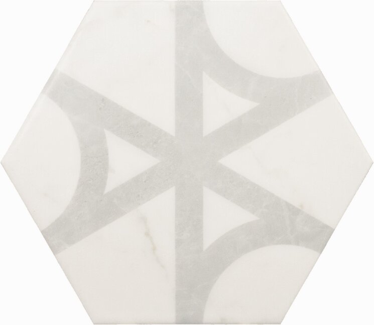 Плитка 17,5x20 Carrara Hexagon Flow 23103 из коллекции Carrara Equipe